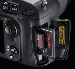 Nikon D800 Card Slots CF SD